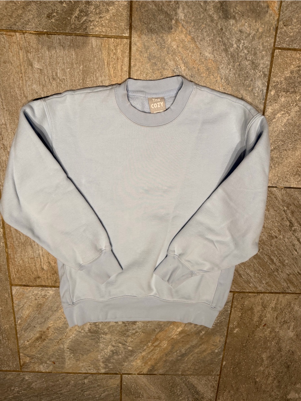 TNA Light Blue Cozy Crewneck Sweatshirt